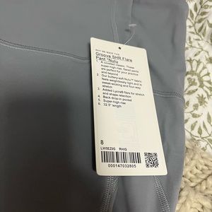 NWT lululemon women groove nulu super high rise flare legging rhino grey size 8